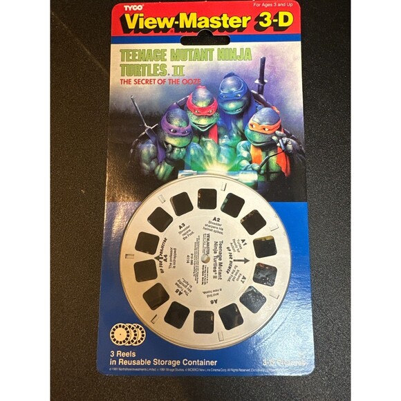 Vintage 1991 TMNT II View-Master 3-D Reels – Secret of the Ooze – Sealed - Picture 1 of 10